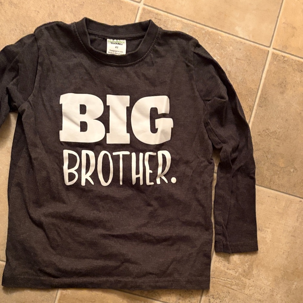 Big Brother Black Kids Shirt